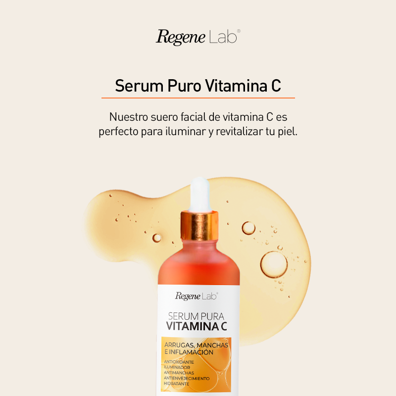 SUERO FACIAL VITAMINA C + ÁCIDO HIALURÓNICO