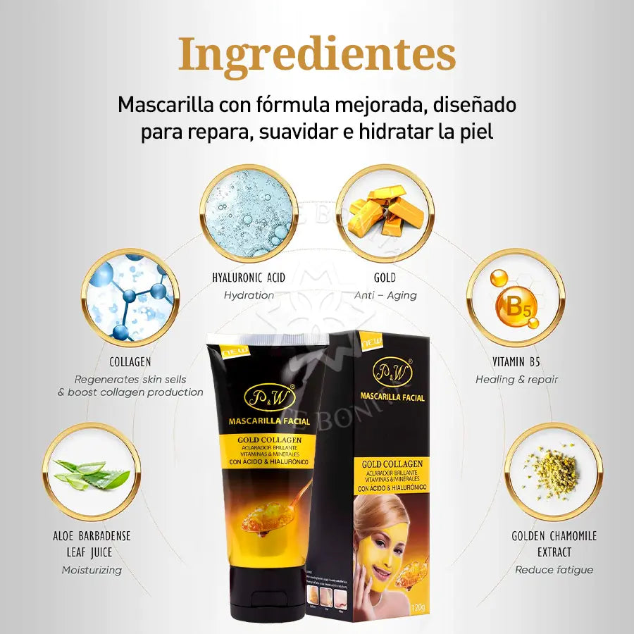 MASCARILLA DE ORO CON COLAGENO